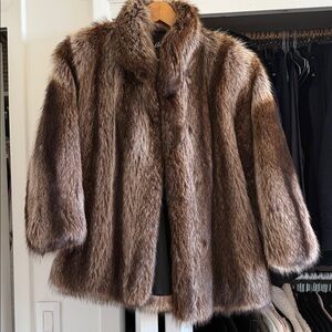 Brown Racoon Fur Coat